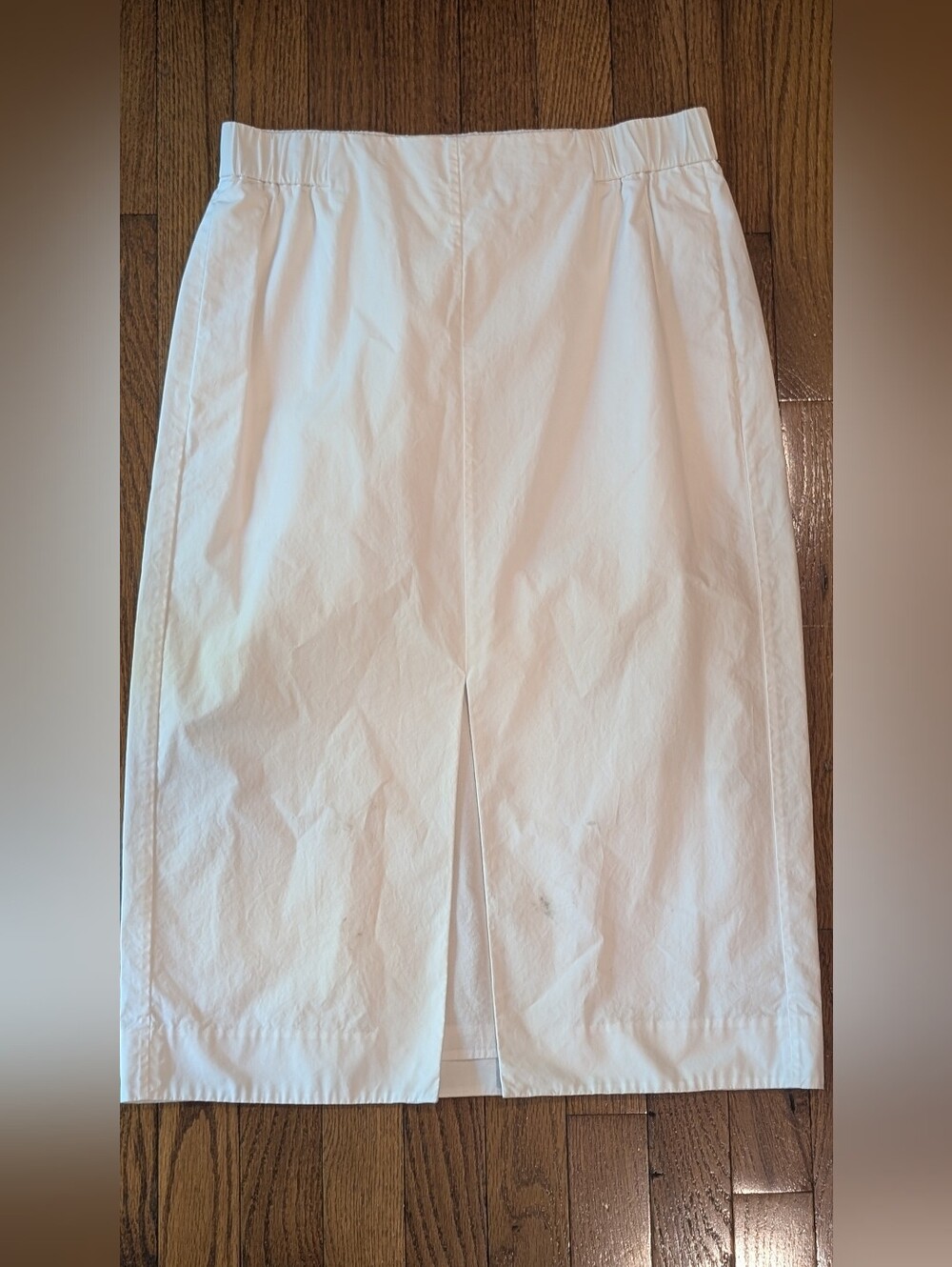 COS white front slit skirt with pockets small